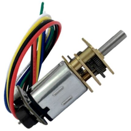 موتور دی سی با انکدر و گیربکس BM20A 6V/1500rpm