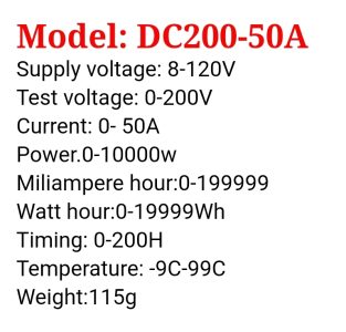 مولتی فانکشن واتمتر و پاورمتر KWS-DC200V-50A DC - تصویر 5