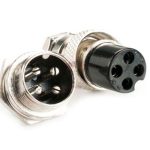 کانکتور گرد نظامی فلزی GX16-4P