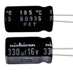 خازن 16 ولت 330 میکروفاراد الکترولیت