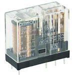 رله 12 ولت شیشه ای 8 پایه 5 آمپر G2R-2-12VDC