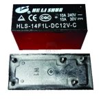 رله 12 ولت کتابی 5 پایه 10 آمپر HLS-14F1L-DC12V-C