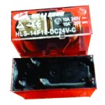 رله 24 ولت شیشه ای 5 پایه 10 آمپر HLS-14F1L-DC24V-C
