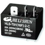 رله 12 ولت کولری فیش خور 5 پایه 30 آمپر HLS-T91-2-12