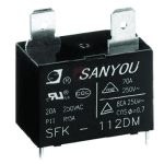 رله 12 ولت 4 پایه 25 آمپر شاخک دار SFK-112DM