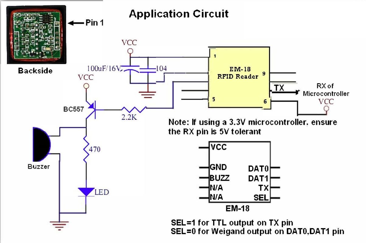 ماژول RFID کارت خوان 125 کیلو EM-18