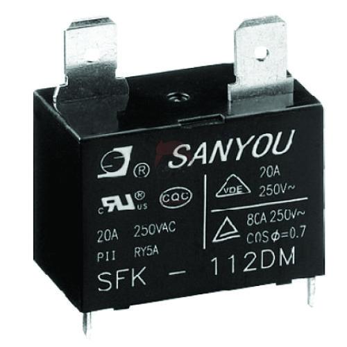 SFK-112DM.jpg رله 12 ولت 4 پایه 25 آمپر شاخک دار SFK-112DM - Image 1